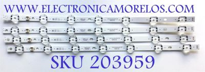 KIT DE LED'S PARA TV LG (4 PIEZAS) / NUMERO DE PARTE EAV65022801 / 50UP75_LGD / LEDAZ-Y20-TRIDENT_50UN73_H / LEDAZ 50UN73 R1.0 200624 / E466169 / PANEL NC500DQG-AAKK3 / MODELOS 50UP7560AUD / 50UN6955ZUF